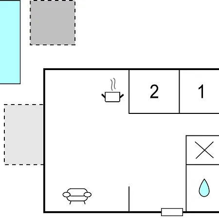 아파트 Two-bedroom 0 In *